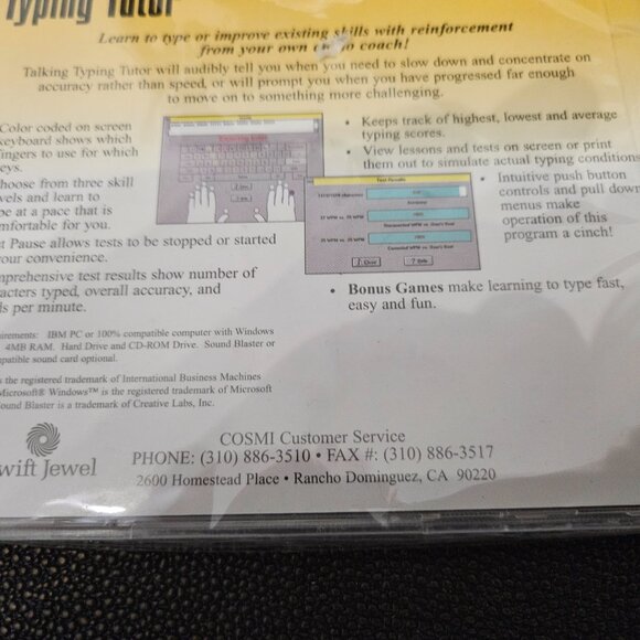 BRAND NEW TALKING TYPING TUTOR WINDOWS CD ROM - Picture 7 of 9